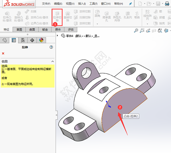 SolidWorks建模練習(xí)題用拉伸切除