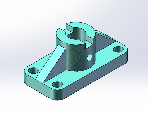 solidworks倒圓、切除與筋繪制實體