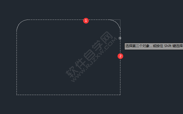 cad怎么把直角變圓角