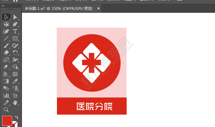 ai繪制醫(yī)院分院標(biāo)識的方法
