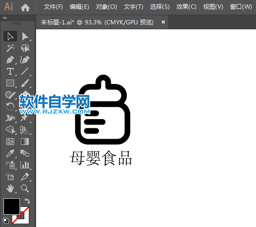 母嬰食品簡筆畫用AI設(shè)計(jì)的方法