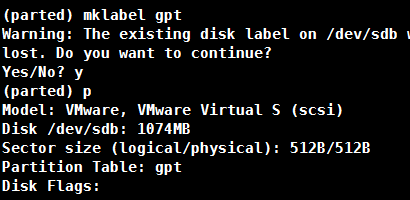Linux parted磁盤分區實現步驟解析
