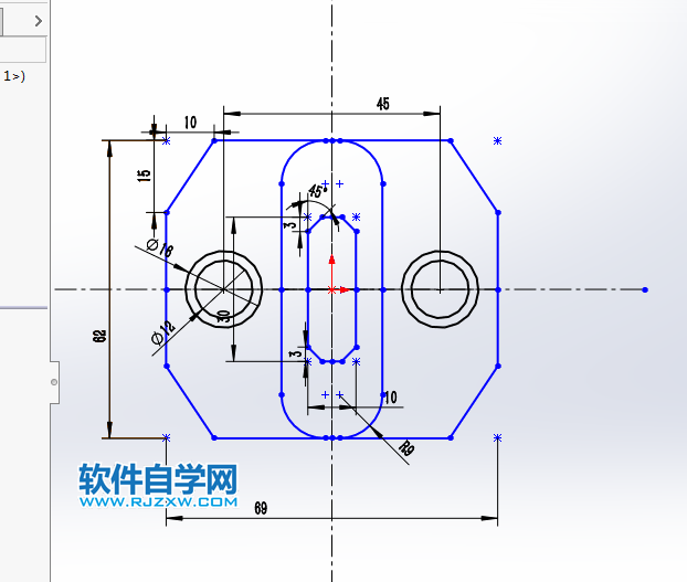 solidworks繪制草圖繪制對(duì)稱圖