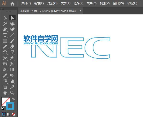 ai怎么設(shè)計(jì)NEC標(biāo)志