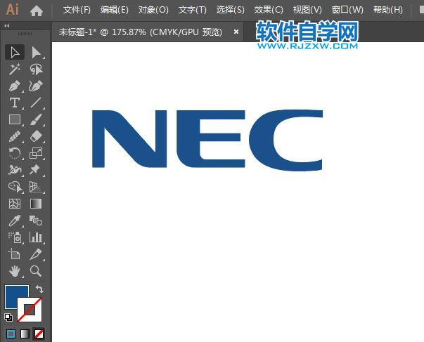 ai怎么設(shè)計(jì)NEC標(biāo)志
