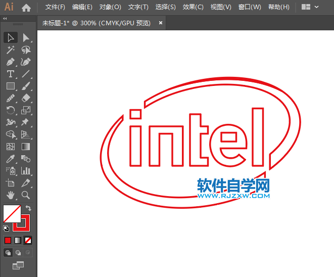 ai怎么設計因特爾圖標