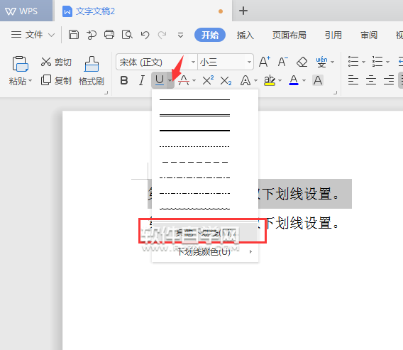 WPS怎么設(shè)置雙下劃線