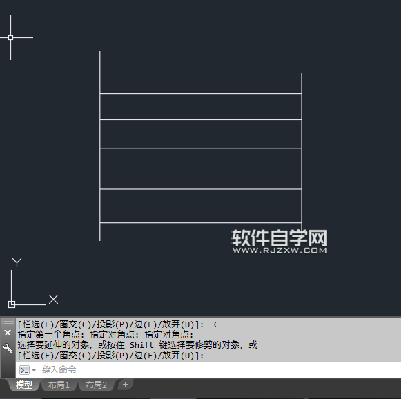 CAD怎么窗選延伸所有對(duì)象