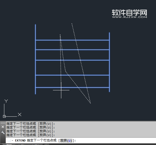 cad怎么欄選延伸多個對象