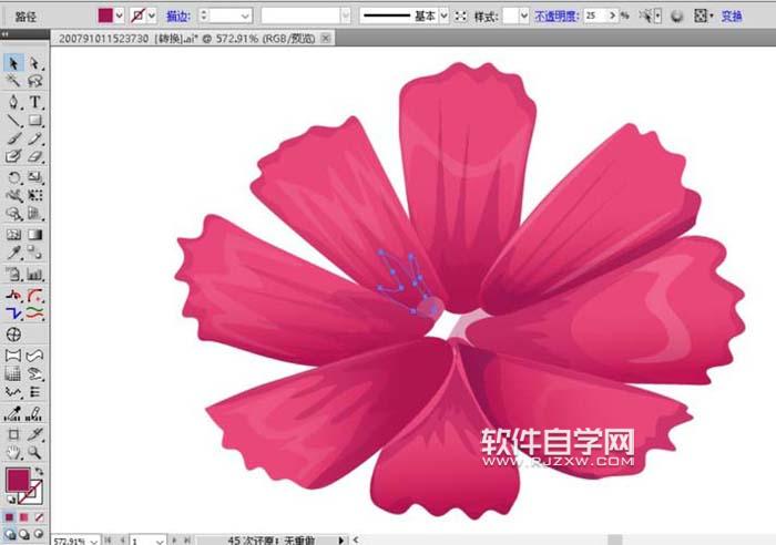 用AI設(shè)計(jì)波斯菊畫(huà)法