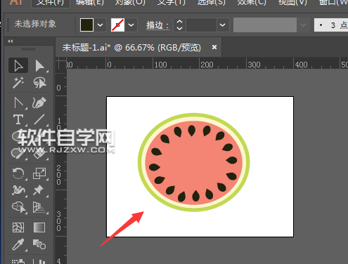 AI怎么繪制西瓜圖標？