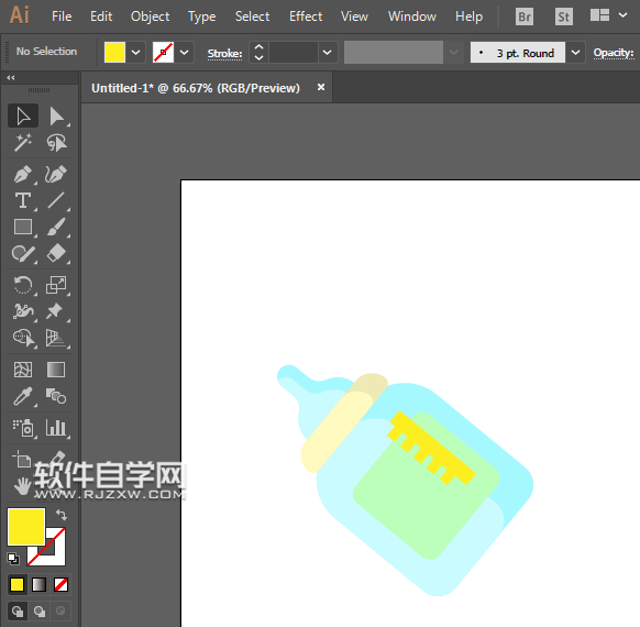 ai怎么畫奶瓶呢？