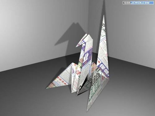 用3DS MAX制作多邊形千紙鶴建模實(shí)例