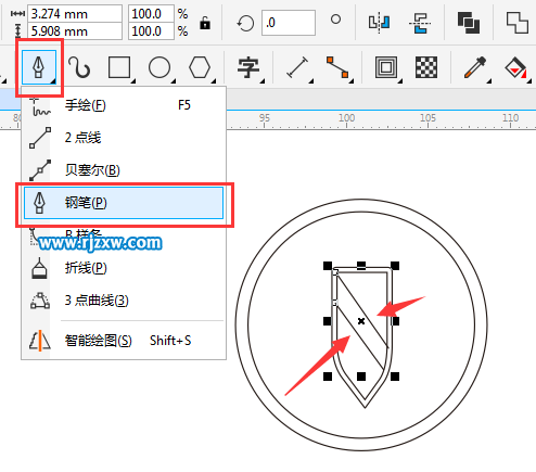 CDRX8設(shè)計別克標(biāo)志圖文教程