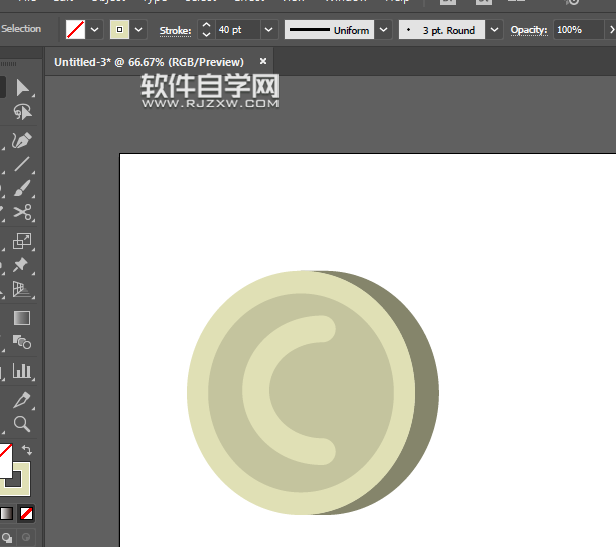 ai怎么畫歐元標(biāo)識？