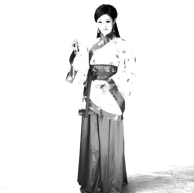 PS把古裝美女圖片轉為細膩的工筆畫